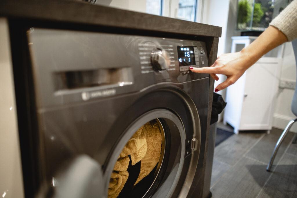 grey washing machine